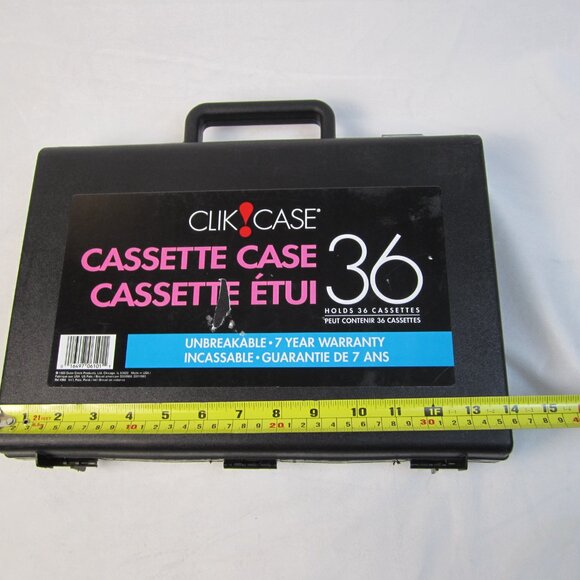 Vintage Clik Case - Black - Used - 36 Cassettes Storage Case 1993 - Picture 10 of 11